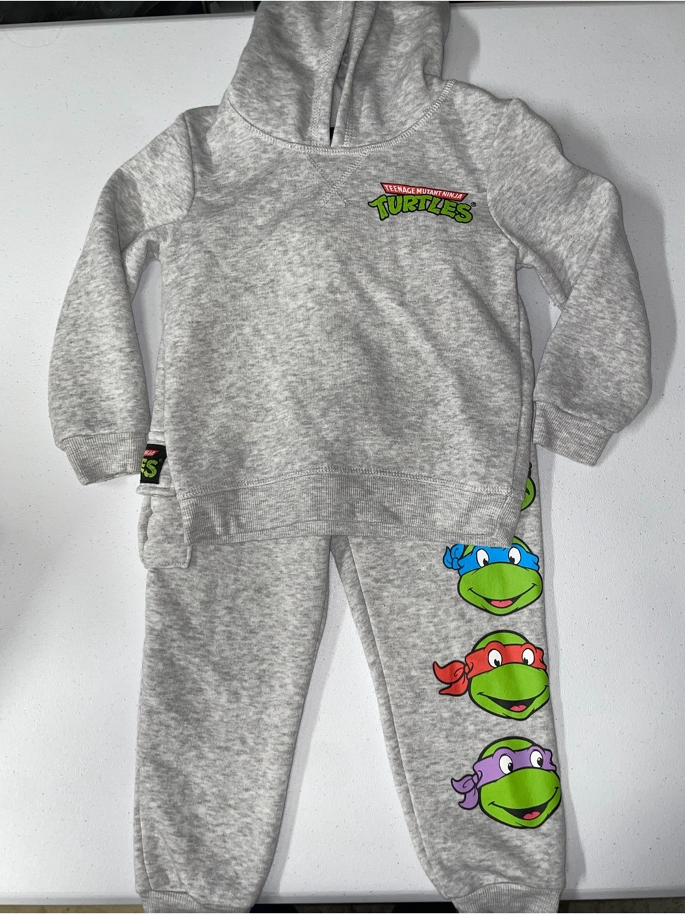 Nickelodeon: Ninja Turtles Gray Sweatpants & Sweater/Hoodie Set (3T)